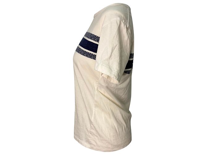 T-shirt in cotone bianco con logo ricamato Dior - vista 3