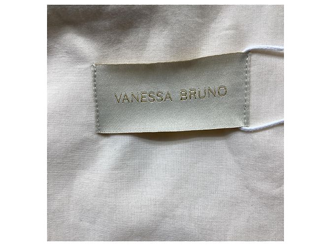 Blazer Tilia a righe con un bottone Vanessa Bruno in lino ecru Bianco Crudo - vista 5