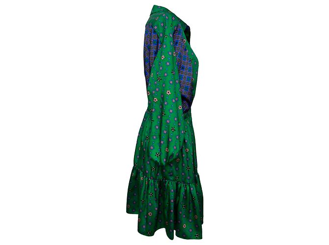Sandro Mini-Hemdkleid mit Print aus Multicolour-Polyester Mehrfarben - Ansicht 2