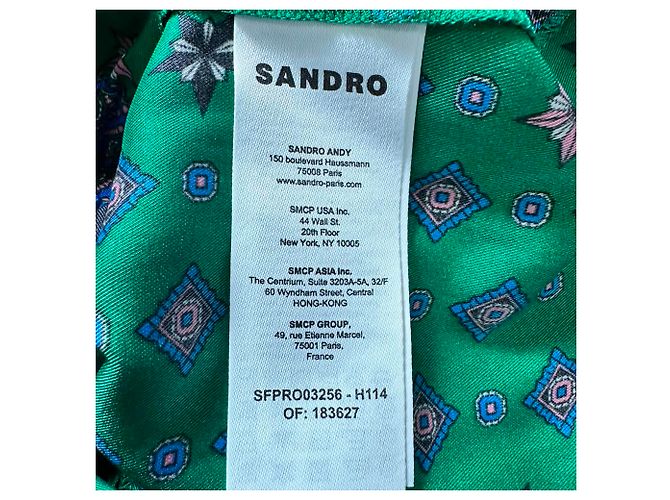 Sandro Mini-Hemdkleid mit Print aus Multicolour-Polyester Mehrfarben - Ansicht 6