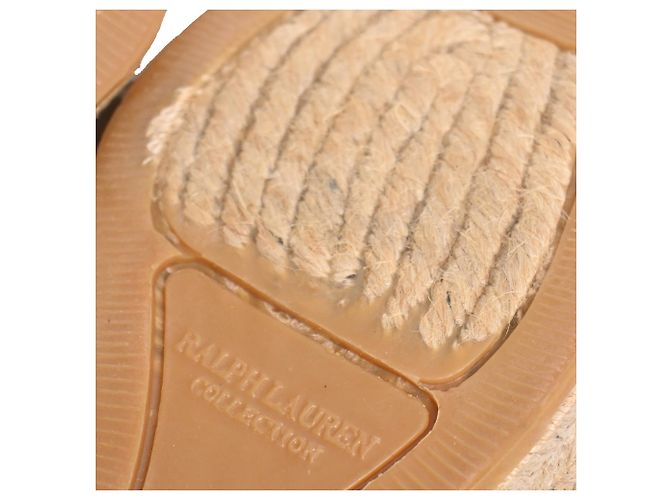 Décolleté con zeppa espadrilles Ralph Lauren Collection in cotone nero - vista 10