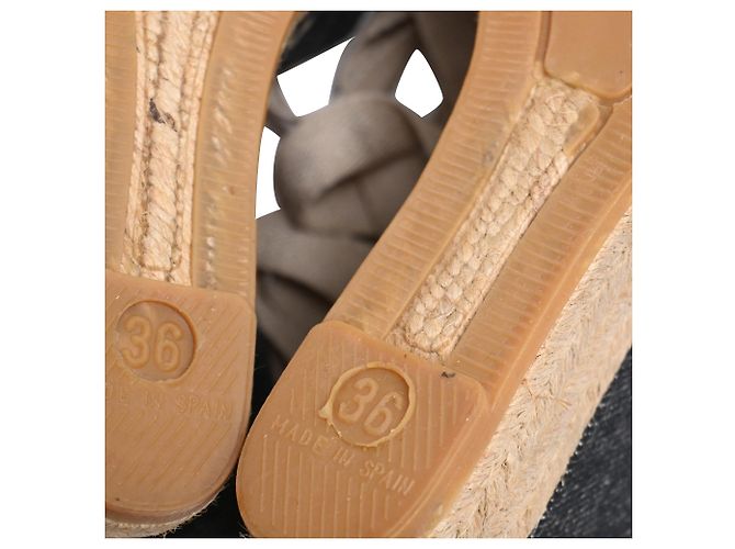 Décolleté con zeppa espadrilles Ralph Lauren Collection in cotone nero - vista 8