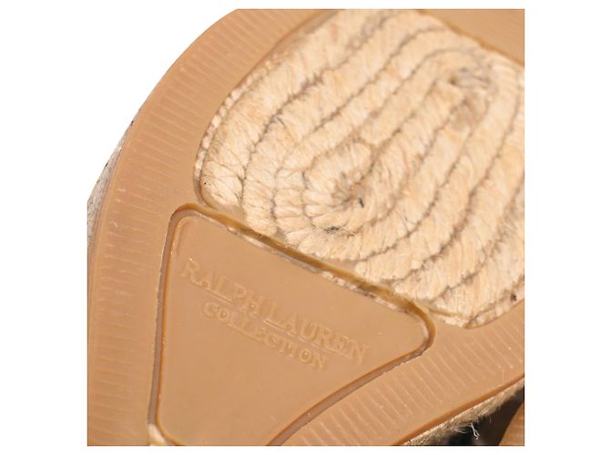 Décolleté con zeppa espadrilles Ralph Lauren Collection in cotone nero - vista 9