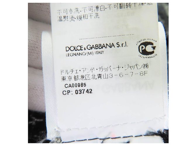Dolce & Gabbana Cappotto in tweed con gioielli Dolce&Gabbana Nero - vista 12