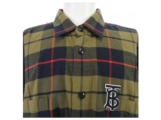 Camicia Burberry Nero Rosso Cachi - vista 5