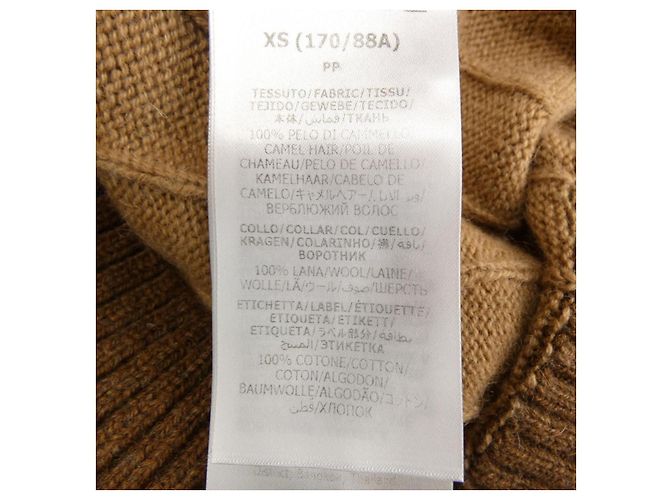 Suéter de lana camel con rayas Web Gucci Castaño - vista 3