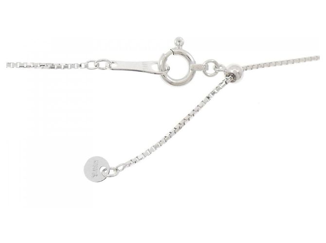 Autre Marque Collana in oro bianco Pt900 Au750 e diamanti Argento - vista 5