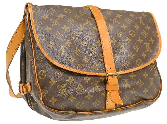 Louis Vuitton Saumur Monogram Canvas 35 Marrone - vista 2
