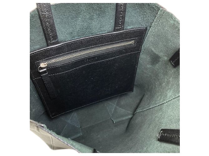 Céline Celine Vertikaler Cabas 2-Way Handtasche Schwarz - Ansicht 5