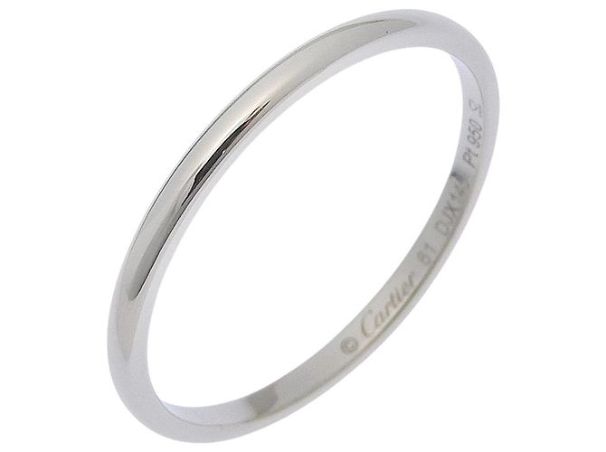 Cartier 1895 Ehering Platin 2mm Silber - Ansicht 2