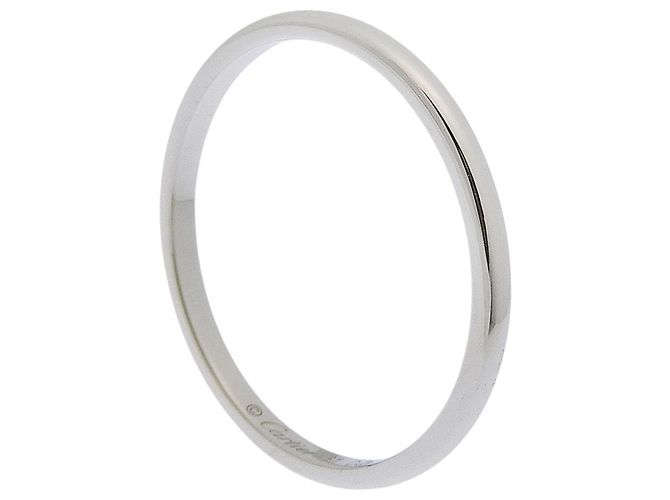Cartier 1895 Ehering Platin 2mm Silber - Ansicht 3