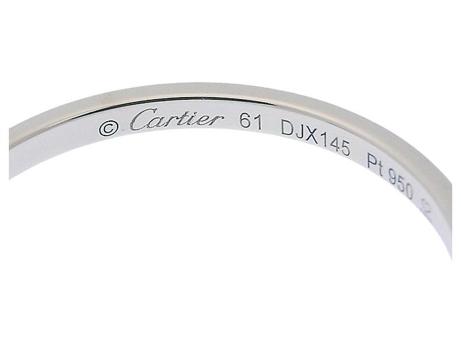 Cartier 1895 Ehering Platin 2mm Silber - Ansicht 5