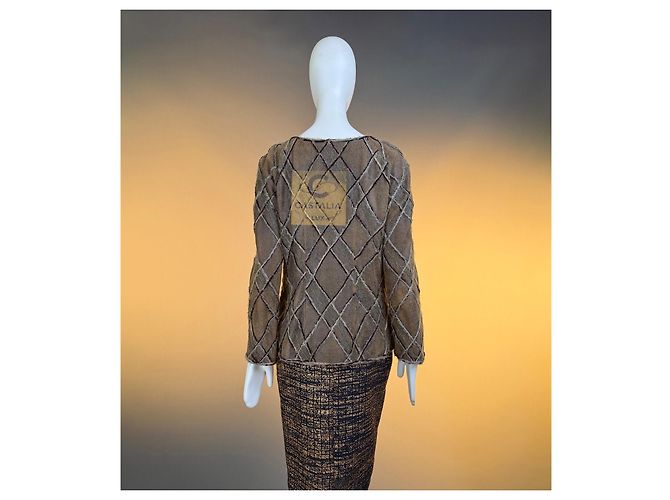 Chanel Métiers d'Art Lederjacke Paris Edinburgh Braun - Ansicht 7