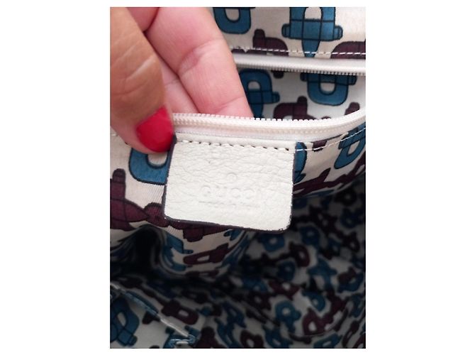 Borsa a mano Gucci in pelle beige monogramma GG - vista 6