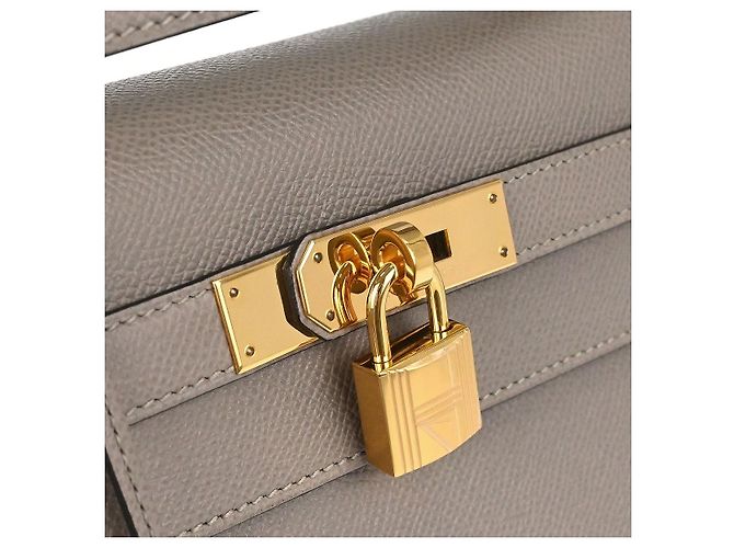 Hermès Hermes Kelly Grey Epsom with Gold Hardware 32 Marrone - vista 7
