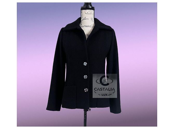 Timeless Chanel Runway Schwarze Tweed-Jacke 2022 - Ansicht 4