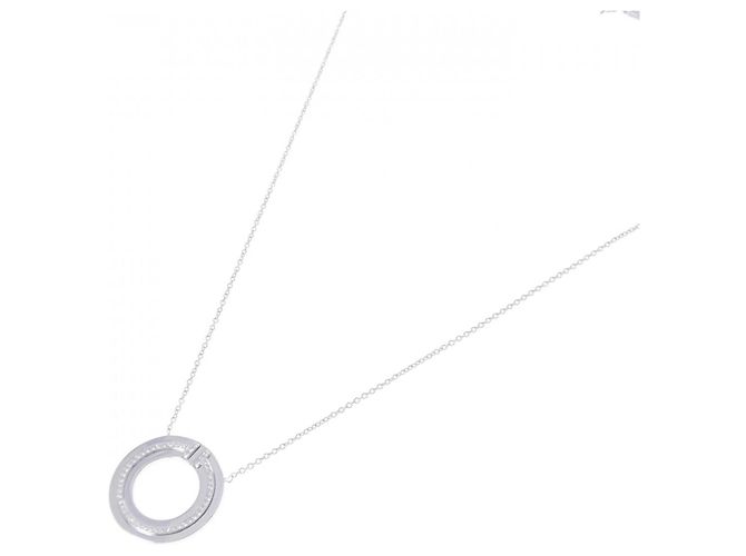 Tiffany & Co Collana Tiffany T Circle in oro bianco 18K - vista 2