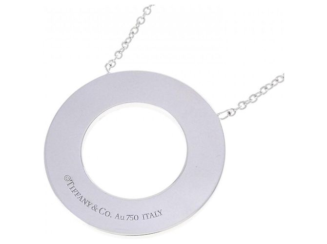 Tiffany & Co Collana Tiffany T Circle in oro bianco 18K - vista 4