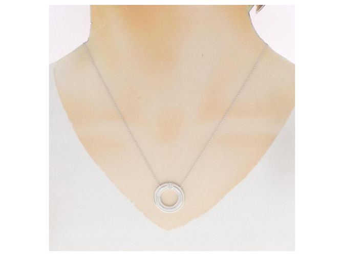 Tiffany & Co Collana Tiffany T Circle in oro bianco 18K - vista 6