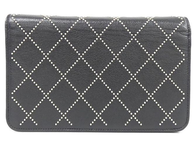 Chanel AP0023 Black Leather Chain Wallet Schwarz - Ansicht 2