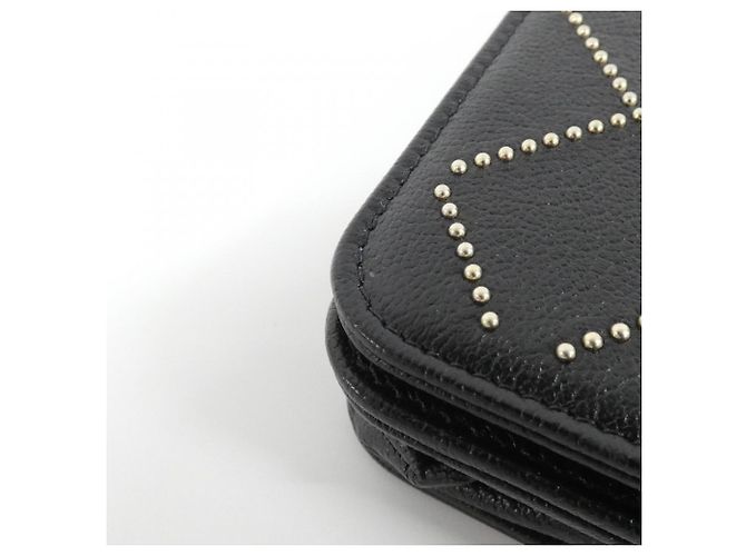 Chanel AP0023 Black Leather Chain Wallet Schwarz - Ansicht 4