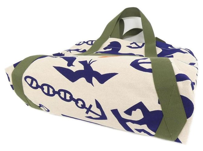 Borsa Hermès Hermès Pict de Plage Blu Arancione - vista 2