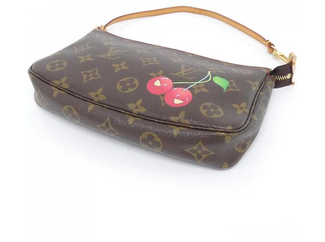 Louis Vuitton Monogram Cherry Pochette Accessoires Marrone Monogramma - vista 3