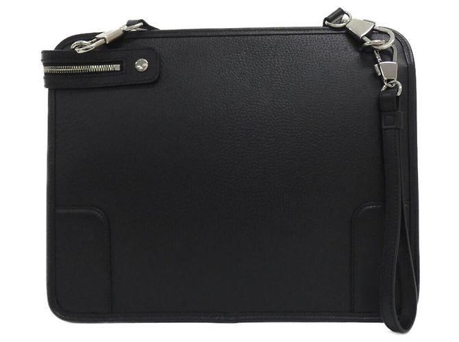 Borsa a tracolla in pelle nera Gucci 735111 AABTC Nero - vista 2