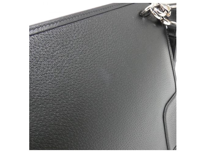 Borsa a tracolla in pelle nera Gucci 735111 AABTC Nero - vista 4