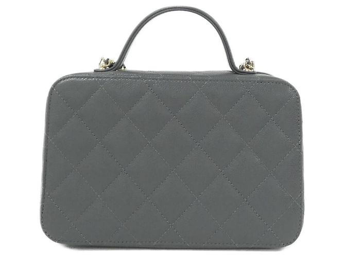 Borsa Chanel in pelle di vitello granulata Marrone - vista 2
