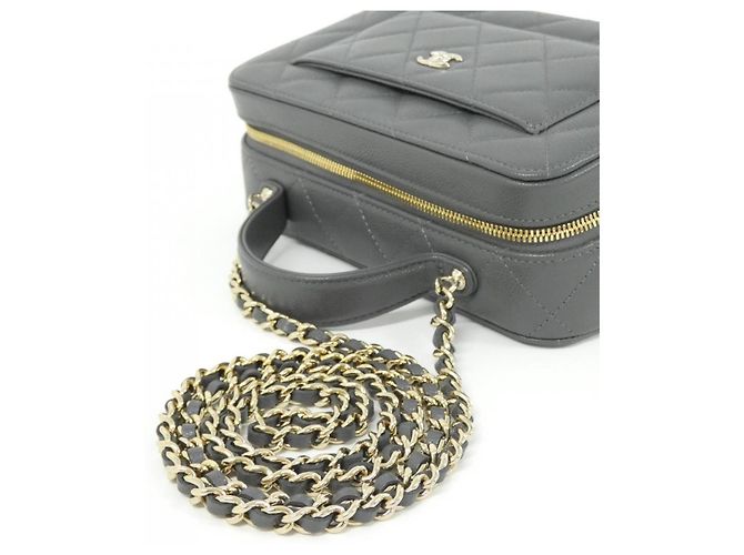 Borsa Chanel in pelle di vitello granulata Marrone - vista 6
