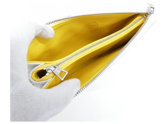 Borsa a Spalla Louis Vuitton Monogram Couchon PM Bianco Monogramma - vista 7