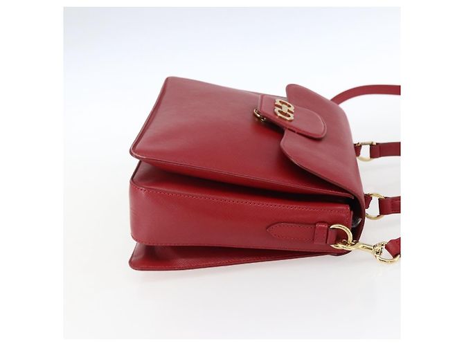 Salvatore Ferragamo Gancini Leather Rosso - vista 4