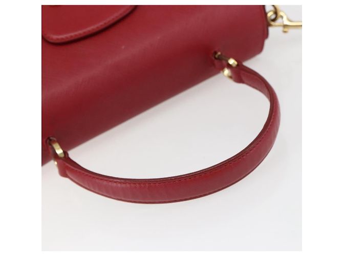 Salvatore Ferragamo Gancini Leather Rosso - vista 7