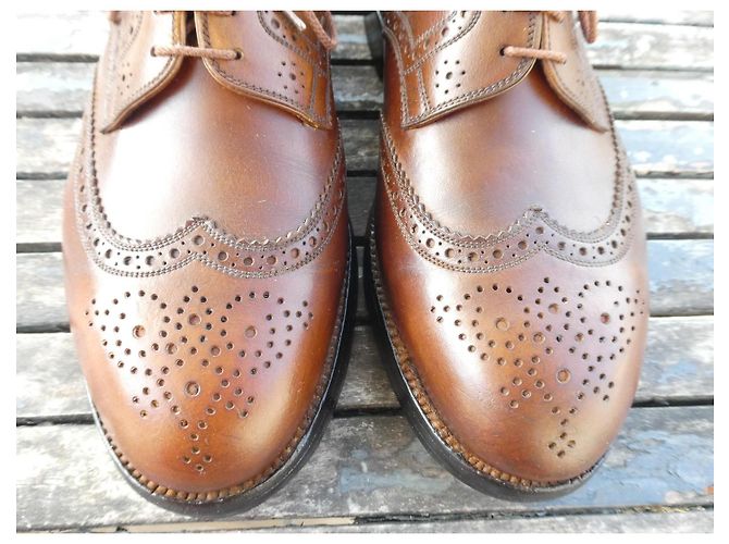 JM Weston J.M. Weston Scarpe Richelieu Wingtip in Pelle Marrone - vista 2