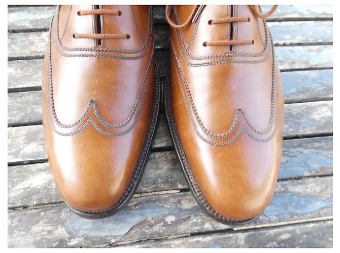 J.M. Weston 370 Richelieu Scarpe Oxford Pelle Marrone - vista 2