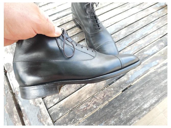 Botines J.M. Weston de piel negra Cap-Toe Negro - vista 3