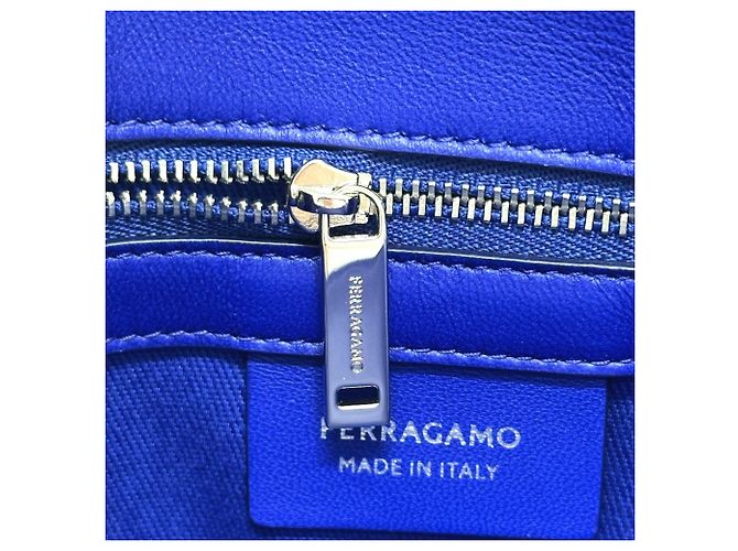 Borsa in tela blu Salvatore Ferragamo - vista 11