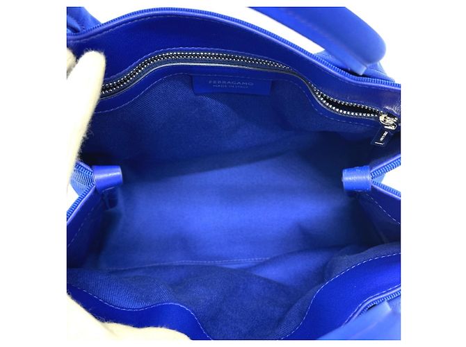 Borsa in tela blu Salvatore Ferragamo - vista 9