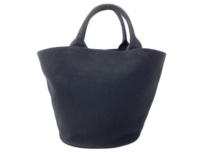 Borsa Tote 2-Way in Canapa nero Prada - vista 2