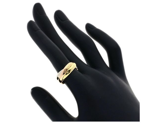 Anello Cartier Trinity in oro rosa bianco e giallo 18K - vista 4