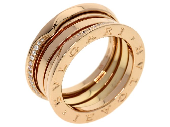 Bulgari Anello Bvlgari B-zero1 3-Band in oro rosa 18K e diamanti - vista 2