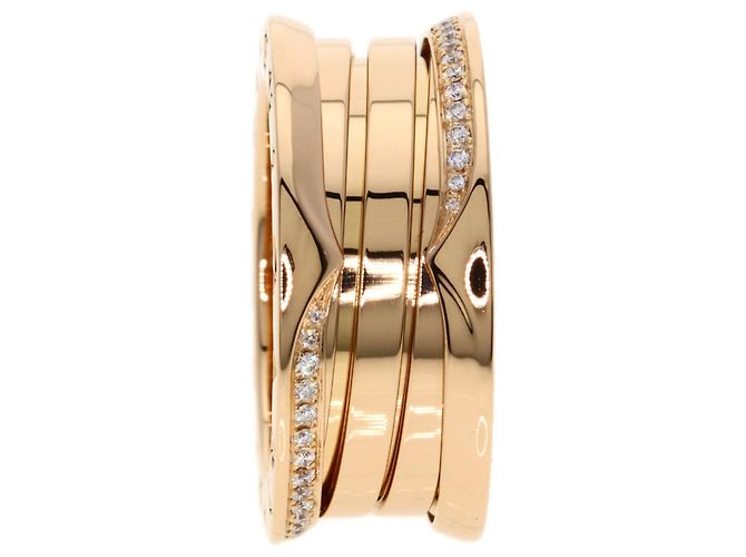 Bulgari Anello Bvlgari B-zero1 3-Band in oro rosa 18K e diamanti - vista 3