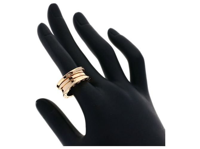 Bulgari Anello Bvlgari B-zero1 3-Band in oro rosa 18K e diamanti - vista 6