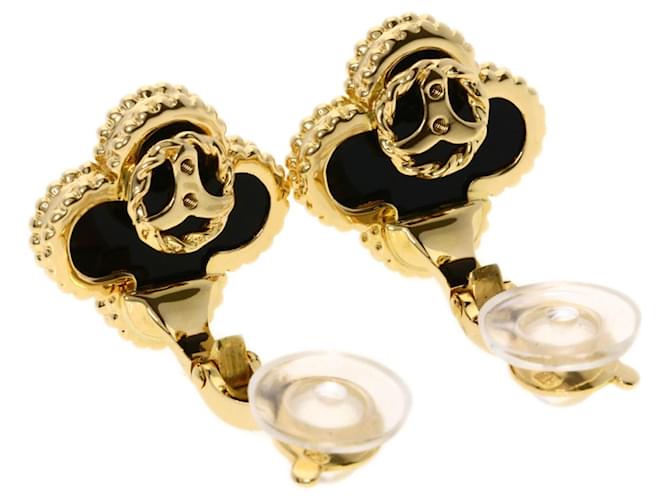 Orecchini Vintage Alhambra Onyx Van Cleef & Arpels - vista 2
