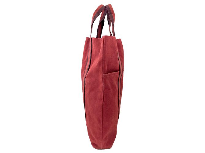 Hermès Hermes Fourre-Tout Cabas Tote Bag Rosso - vista 3