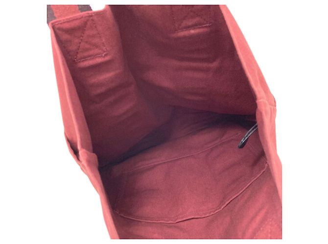 Hermès Hermes Fourre-Tout Cabas Tote Bag Rosso - vista 5