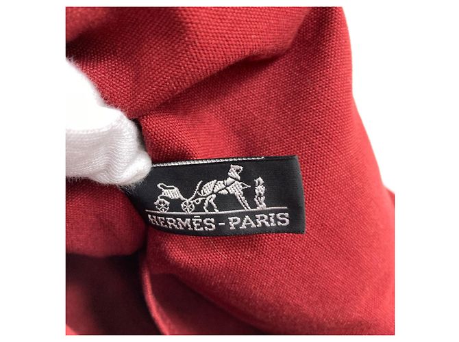 Hermès Hermes Fourre-Tout Cabas Tote Bag Rosso - vista 6
