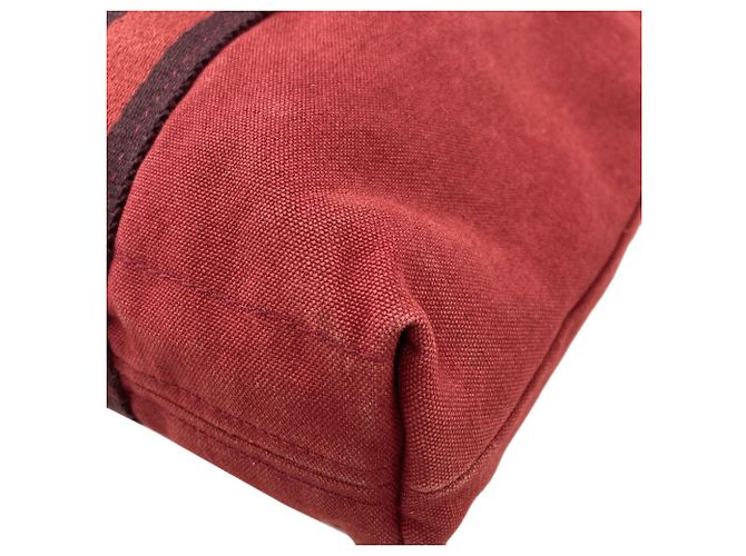 Hermès Hermes Fourre-Tout Cabas Tote Bag Rosso - vista 9