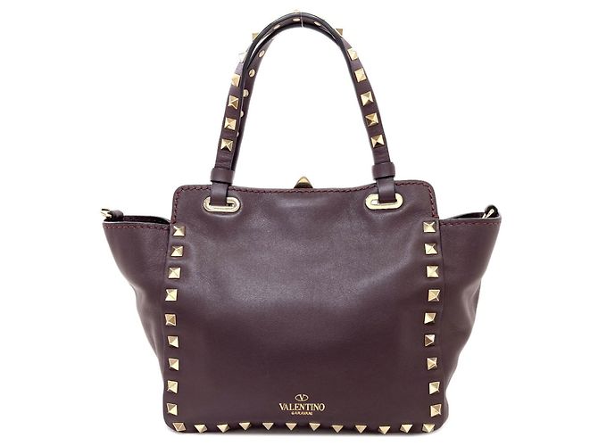 Borsa 2-Way con borchie Valentino Marrone scuro - vista 2
